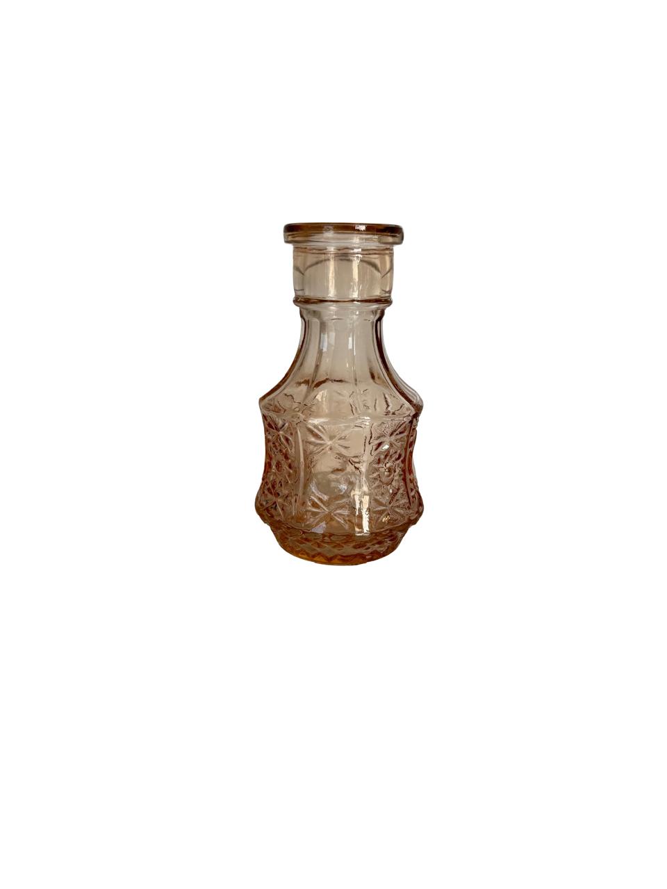 Mini Embossed Glass Vase – Warm Amber Finish per each model