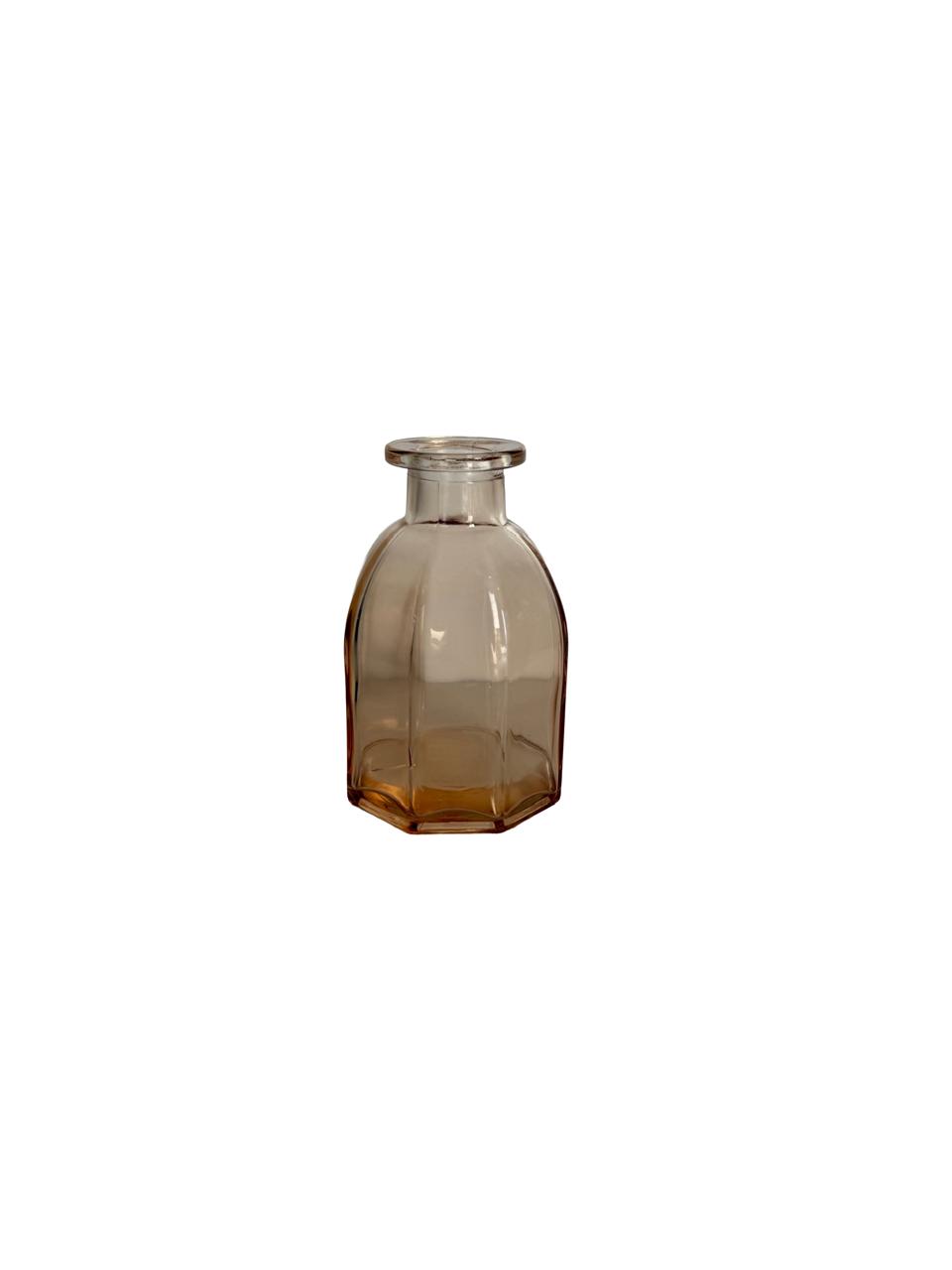 Mini Embossed Glass Vase – Warm Amber Finish per each model