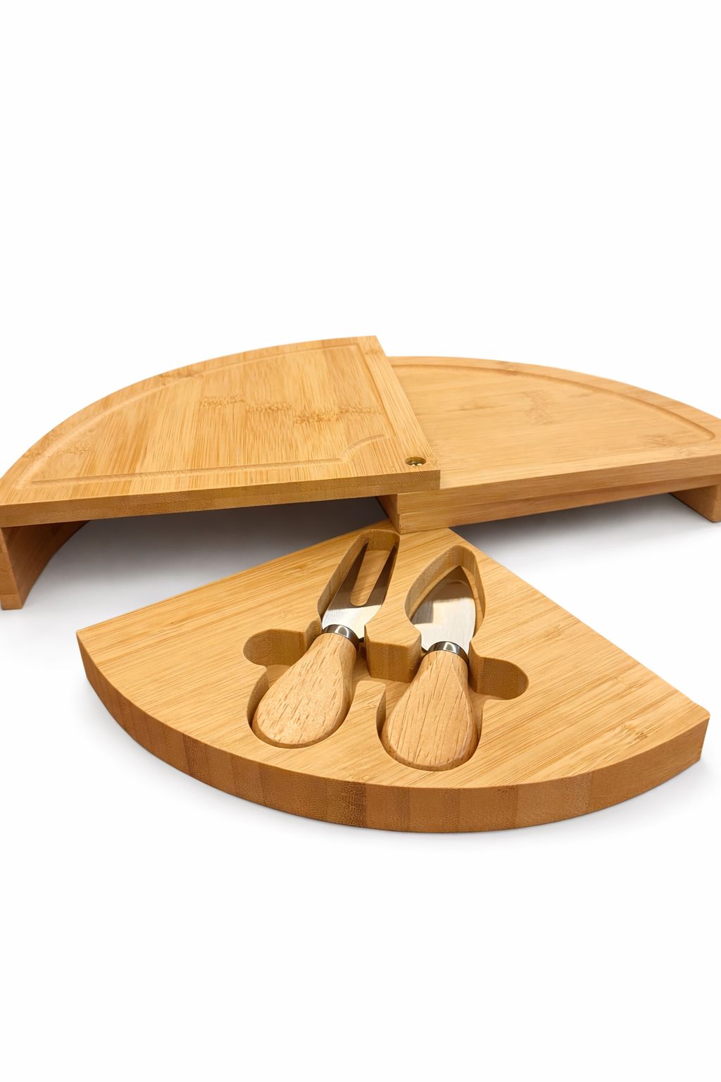 Rotating Cheese & Charcuterie Board with Hidden Knife Compartment