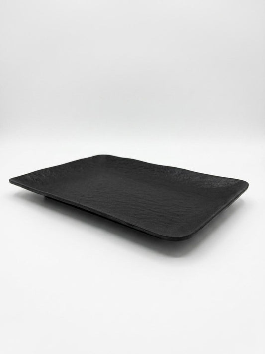 Rectangular Black Melamine Serving Tray