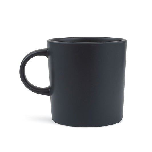 Matte Dark Gray Porcelain Mugs – Set of 6