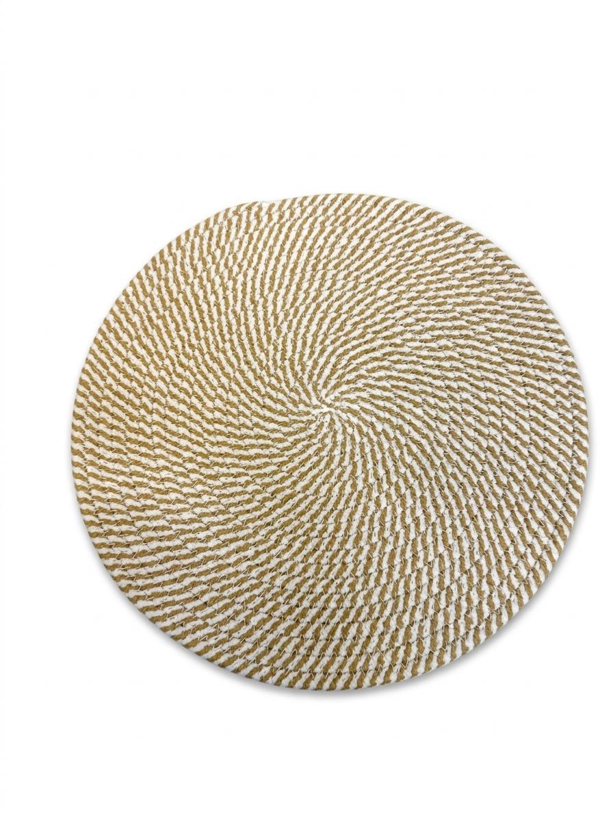 Rustic Woven Round Placemat - Set of 6 - 35cm
