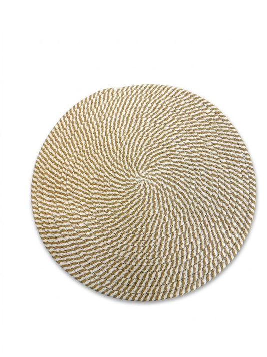 Rustic Woven Round Placemat - Set of 6 - 35cm