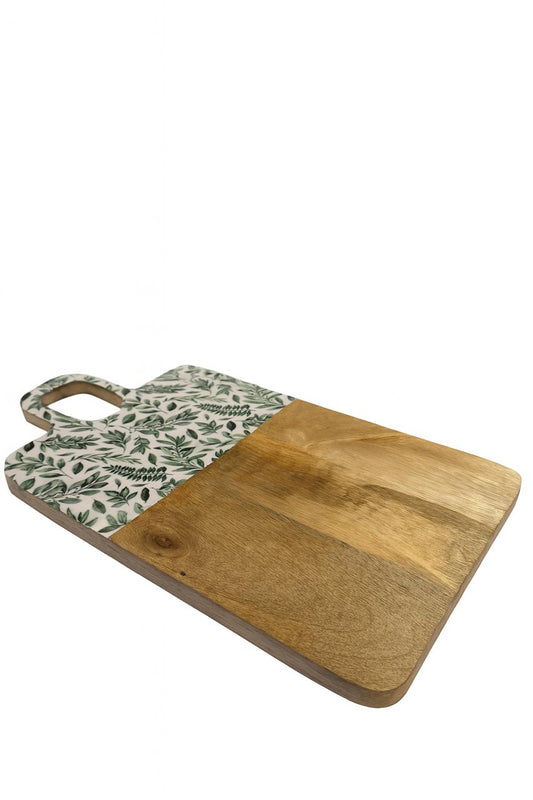 Decorative Wooden Cutting Board with Leaf Print