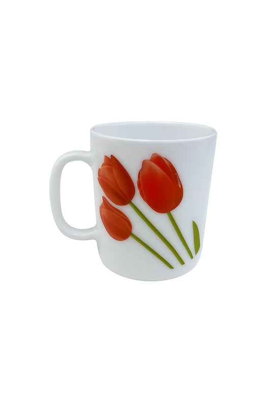 Tulip Blossom Porcelain Mugs – Set of 6