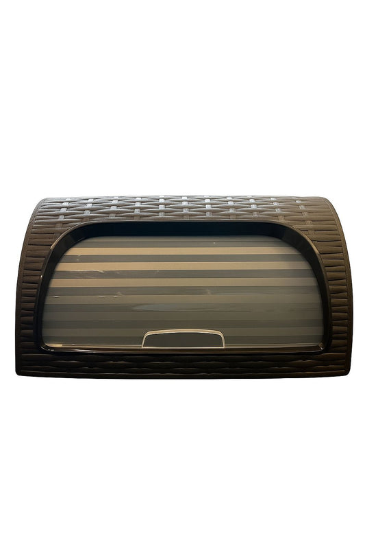 Black Bread Box with Sliding Window