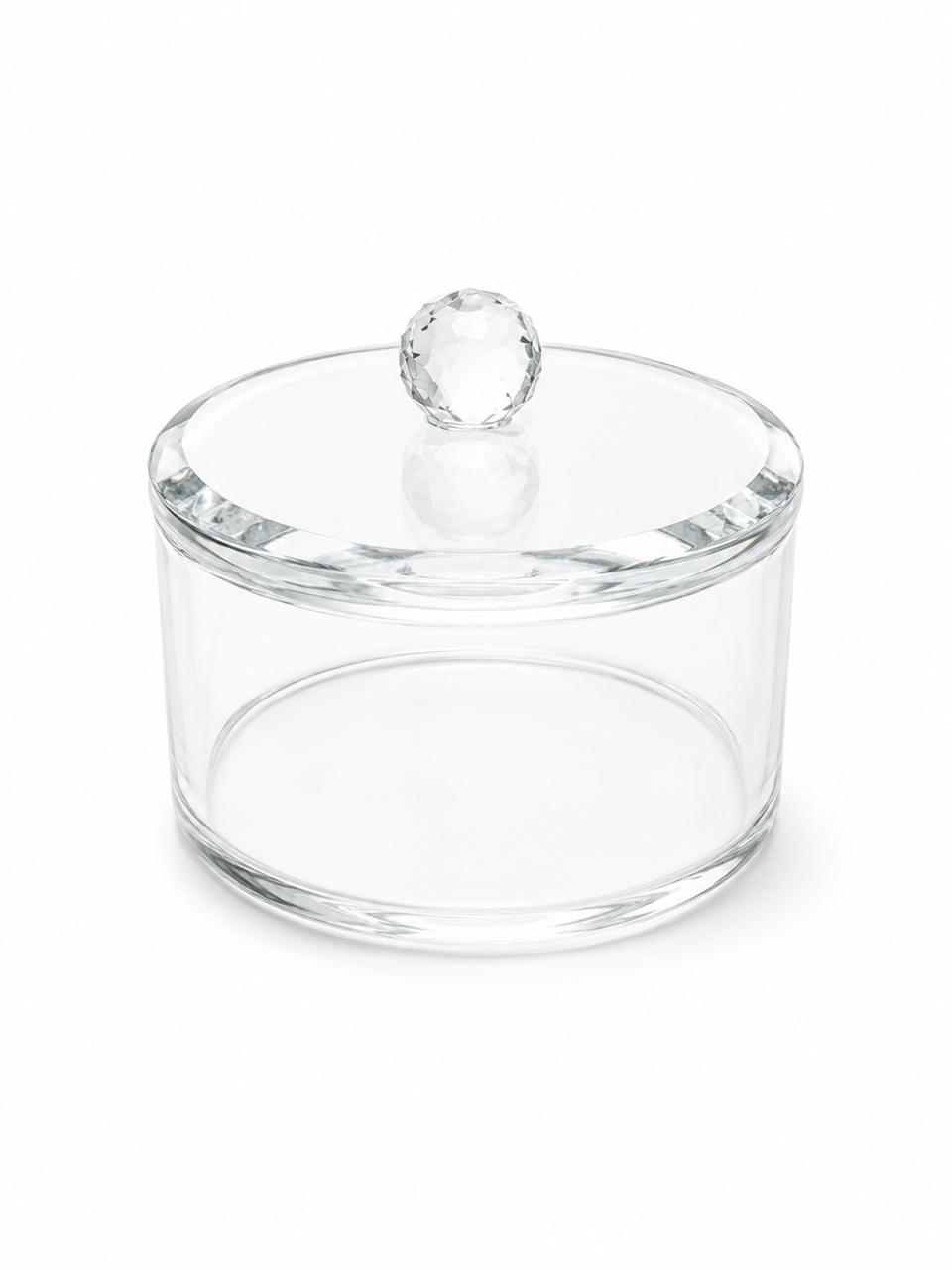 Round Glass Storage Box with Lid