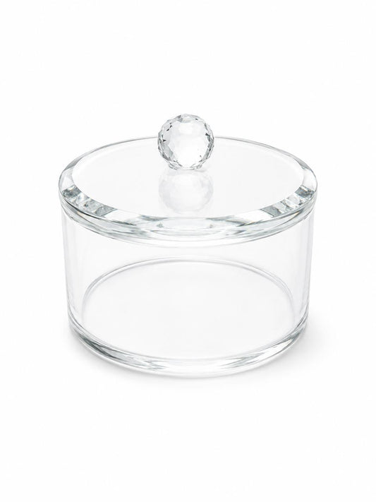 Round Glass Storage Box with Lid