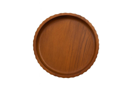 Round Wooden Serving Tray – Natural Elegance