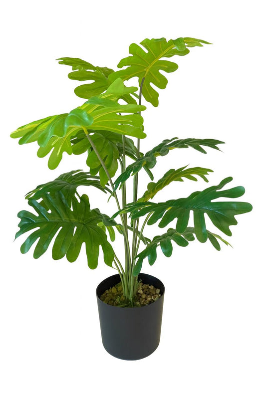 Artificial Philodendron Plant in Black Pot