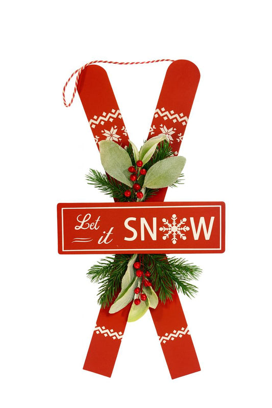 “Let It Snow” Ski Wall Décor
