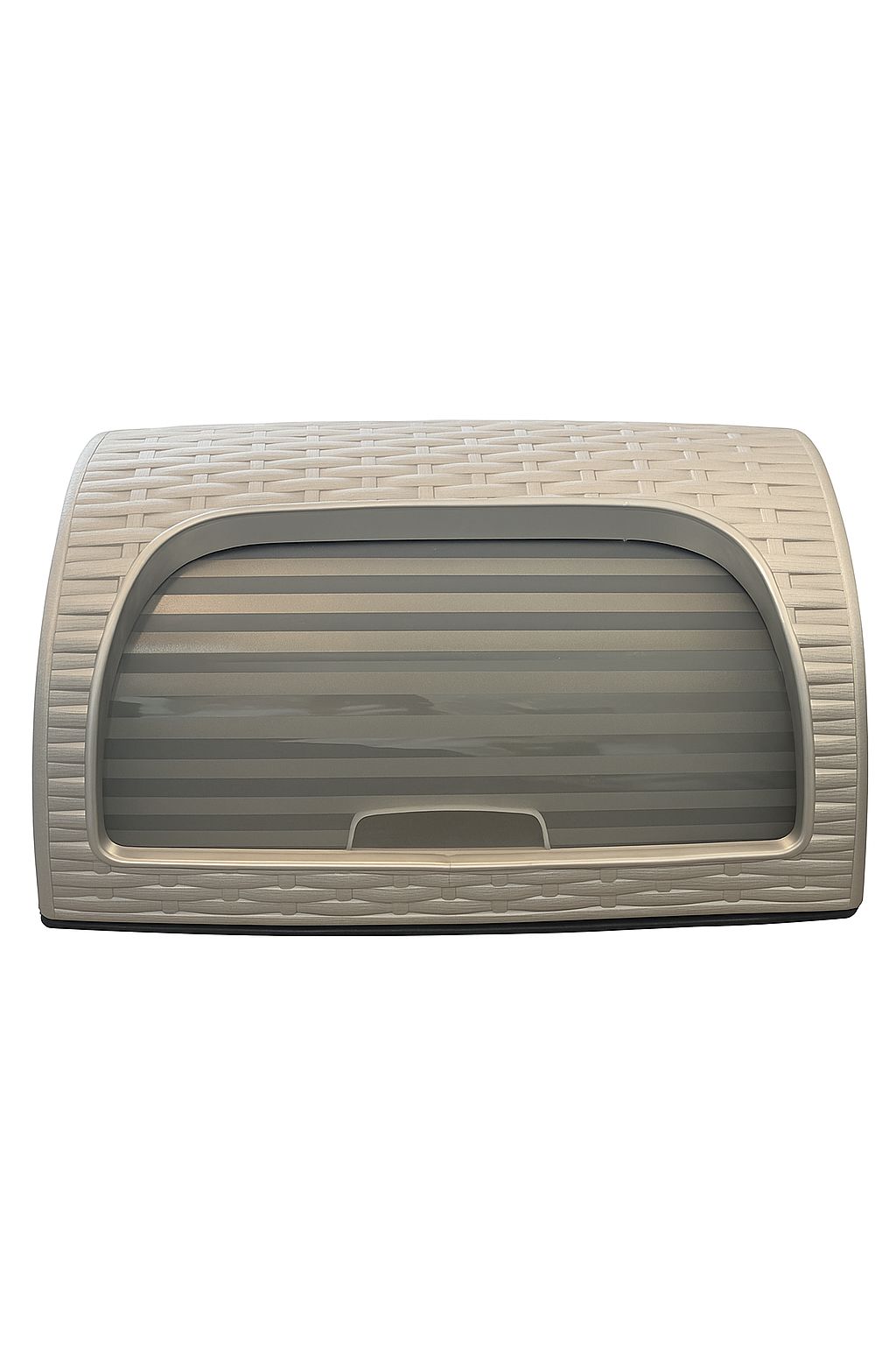 Beige Bread Box with Sliding Window