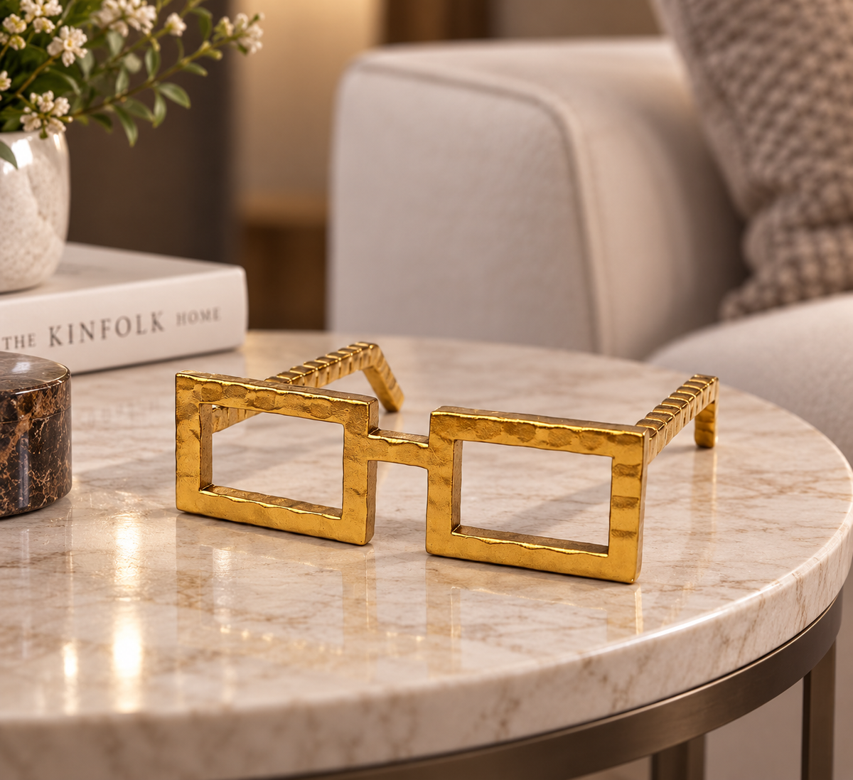 Decorative Metal Eyeglasses Sculpture