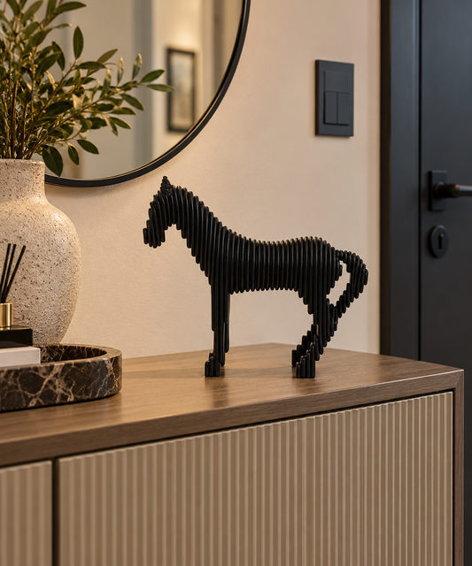 Modern Geometric Horse Figurine