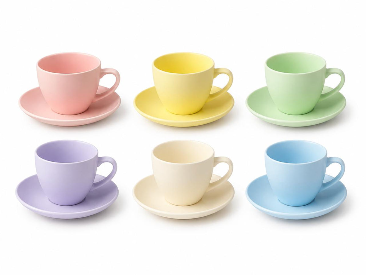 Pastel Coffee Cup Set