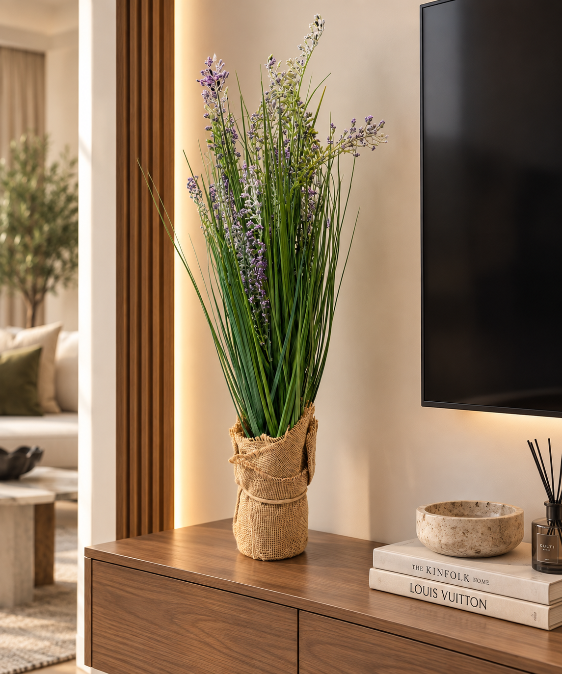 Artificial Lavender Grass Arrangement
