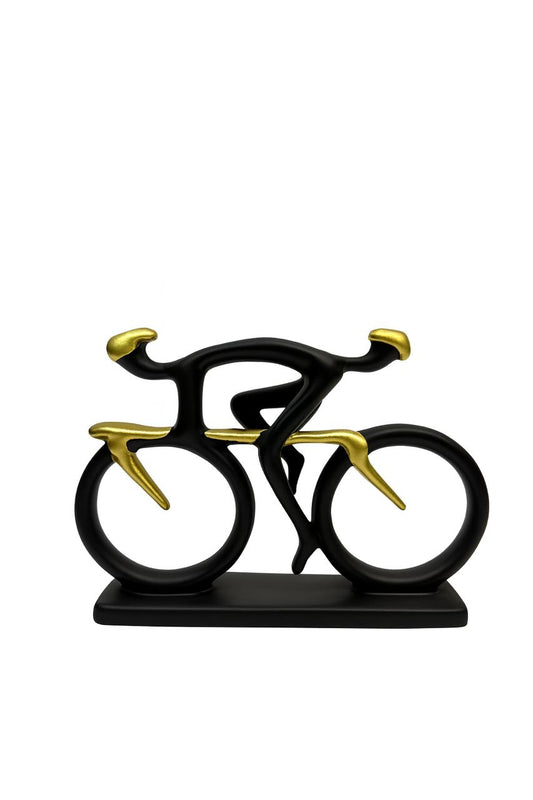 Black & Gold Cyclist Sculpture
