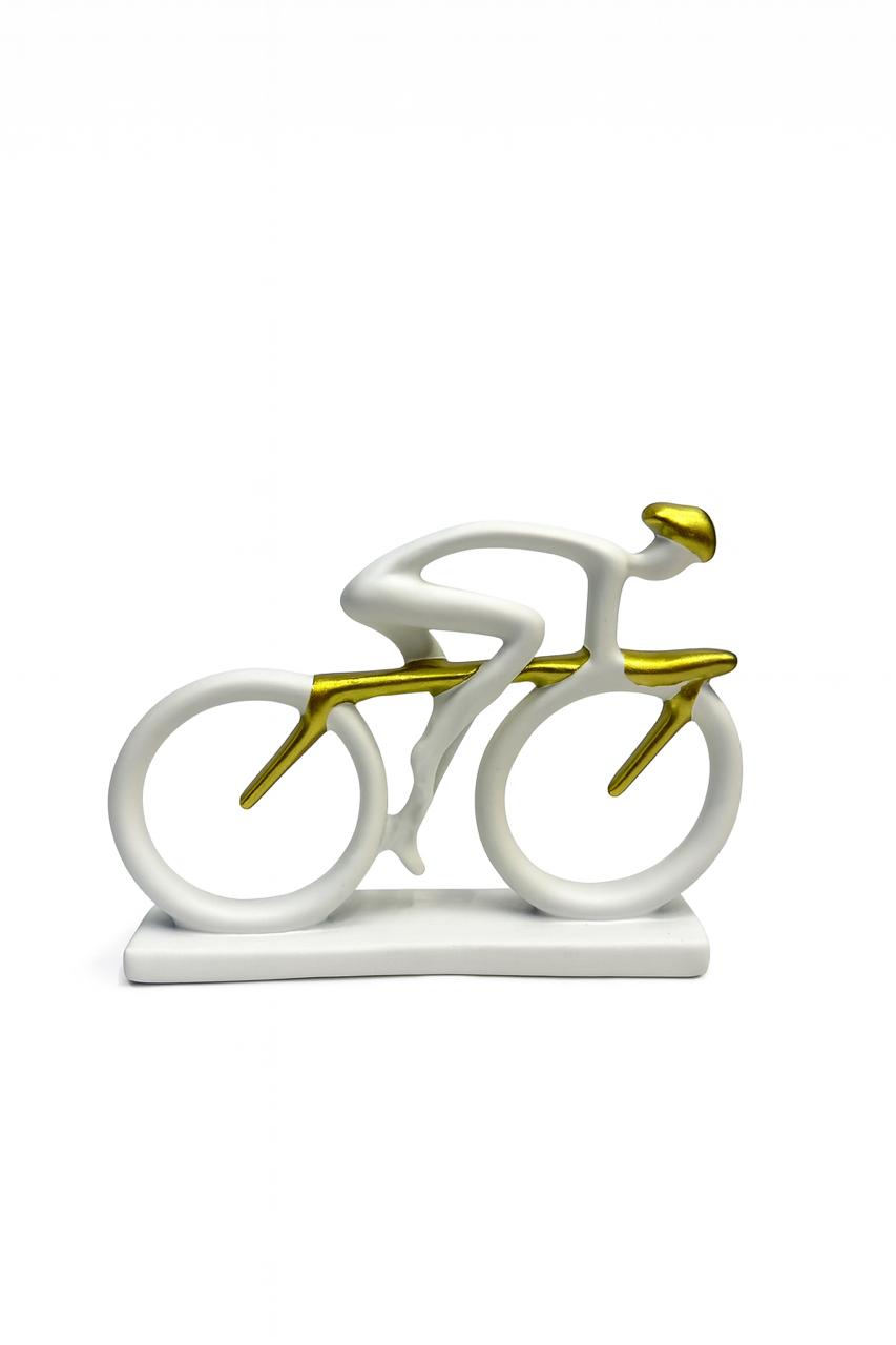 Black & Gold Cyclist Sculpture