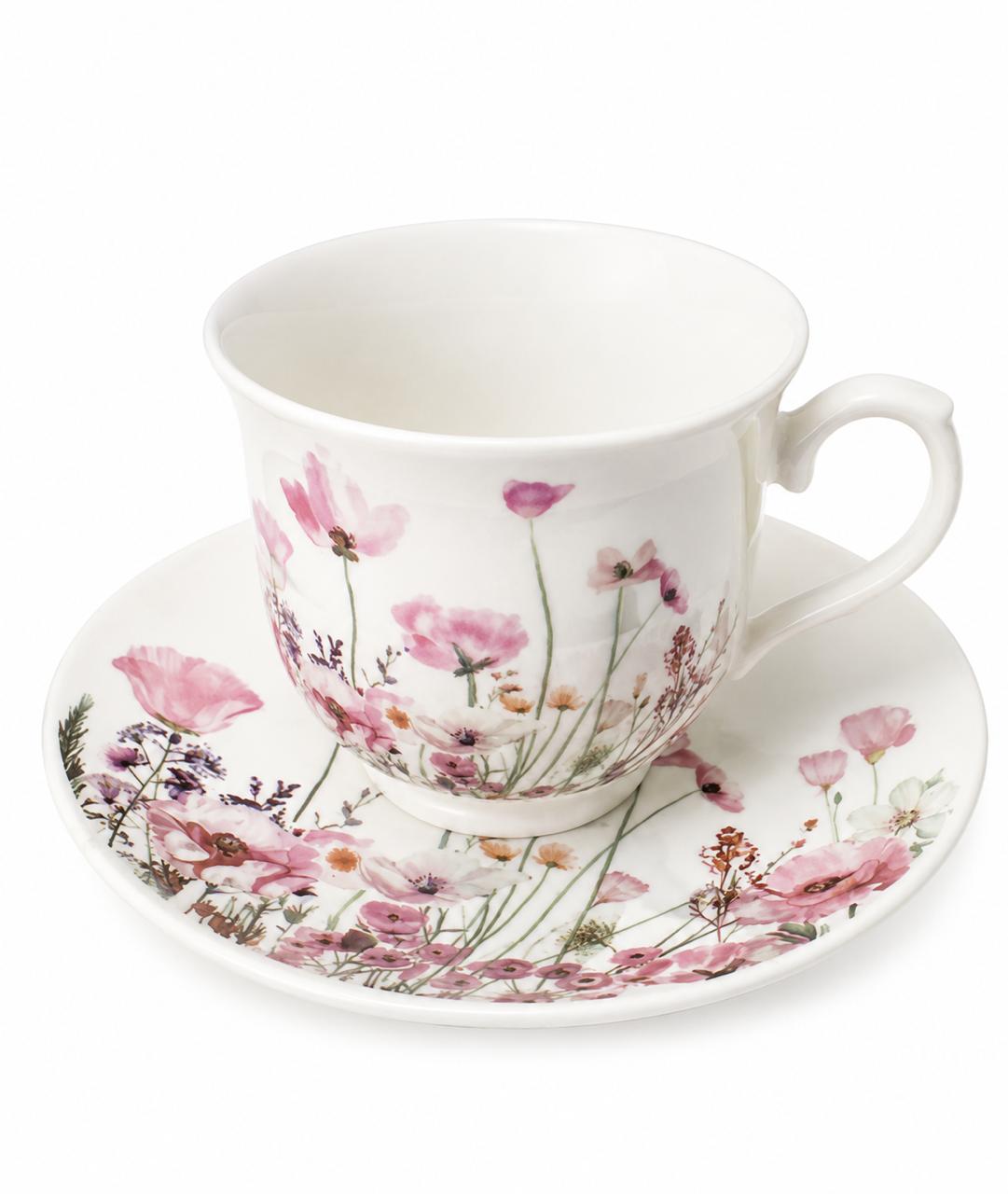 Floral Coffee Cup & Saucer Set of 12