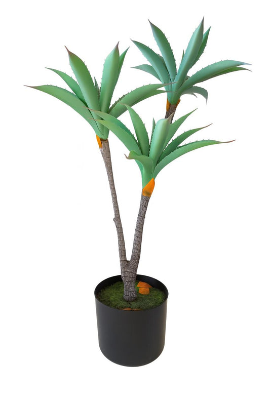 Artificial Yucca Plant in Black Pot