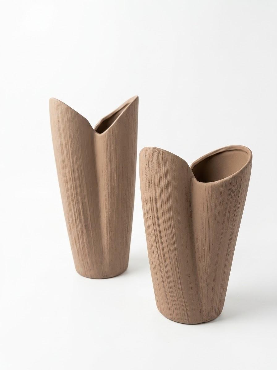Sculpted Vases Duo