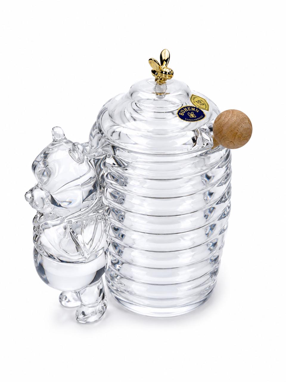 Crystal Honey Jar with Dipper
