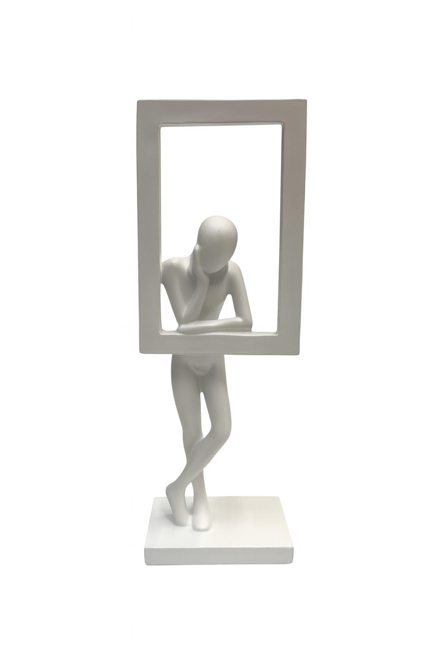 Black & White Framed Thinker Sculptures