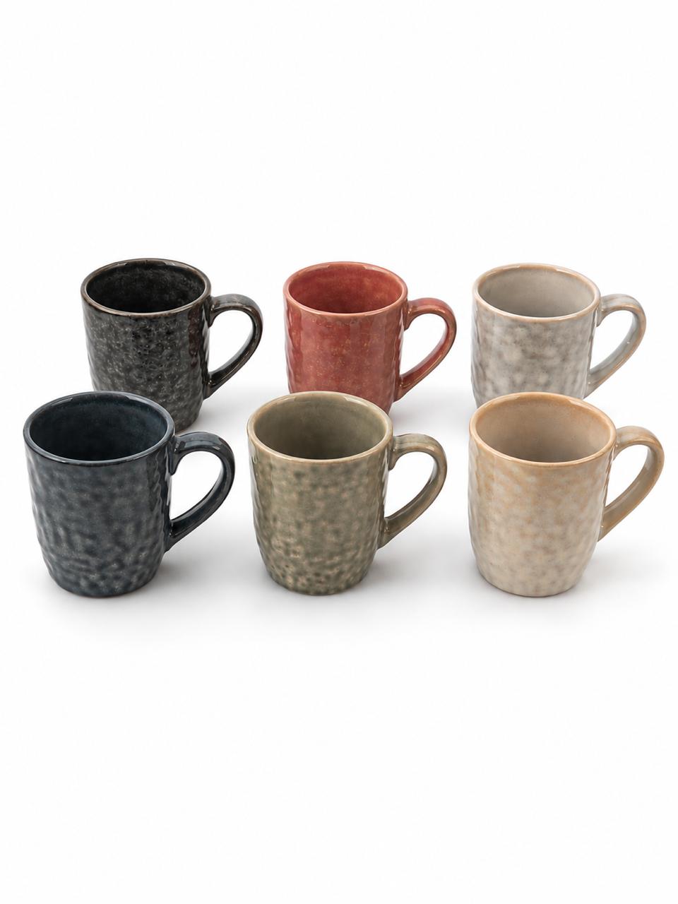 Stoneware Coffee Mug s=Set of 6