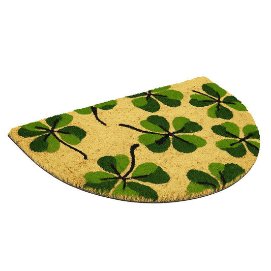 Half-Moon Clover Welcome Doormat