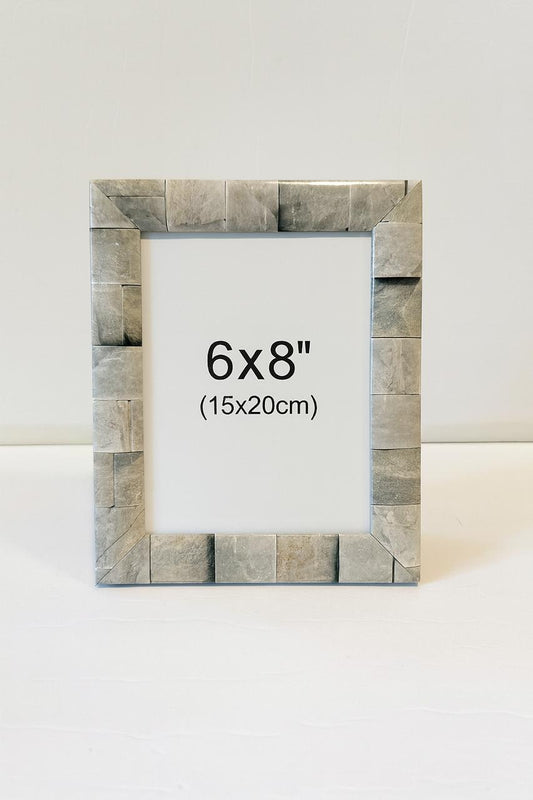 Modern Gray Stone-Effect Photo Frame – 15x20 cm (6x8”)