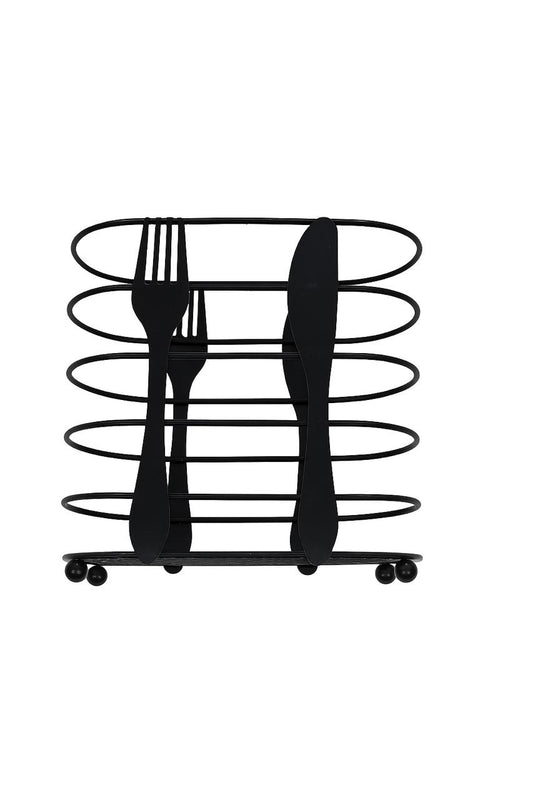 Black Metal Napkin Holder – Cutlery Design