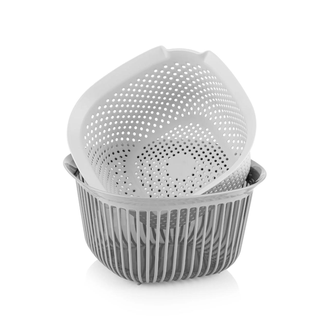 2-in-1 Plastic Colander & Bowl Set