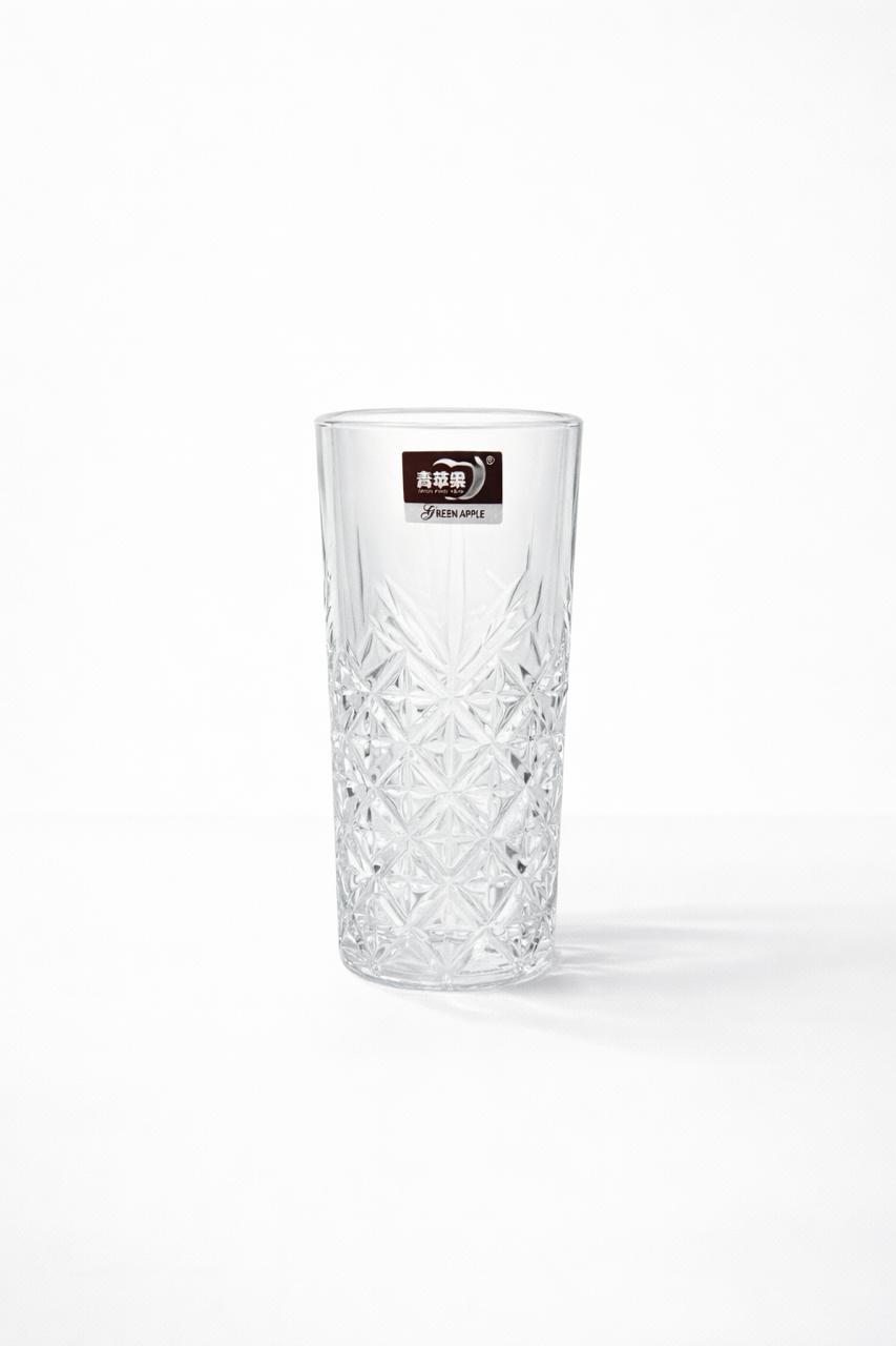Tall Cut Glass Drinking Glass set of 6