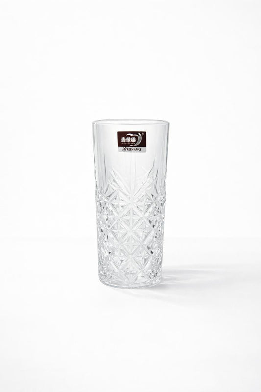 Tall Cut Glass Drinking Glass set of 6