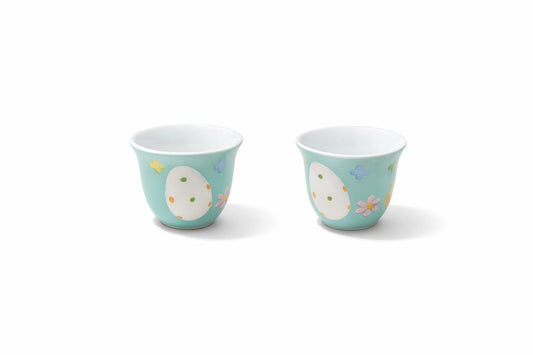 12-Piece Pastel Egg Design Coffee Cup Set