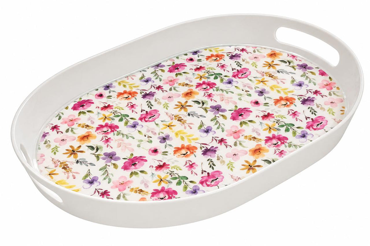 Floral Serving Tray