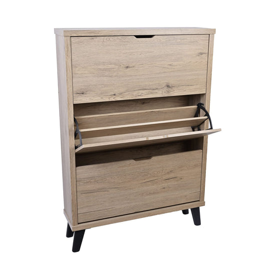 Scandinavian-Style Wooden Shoe Cabinet