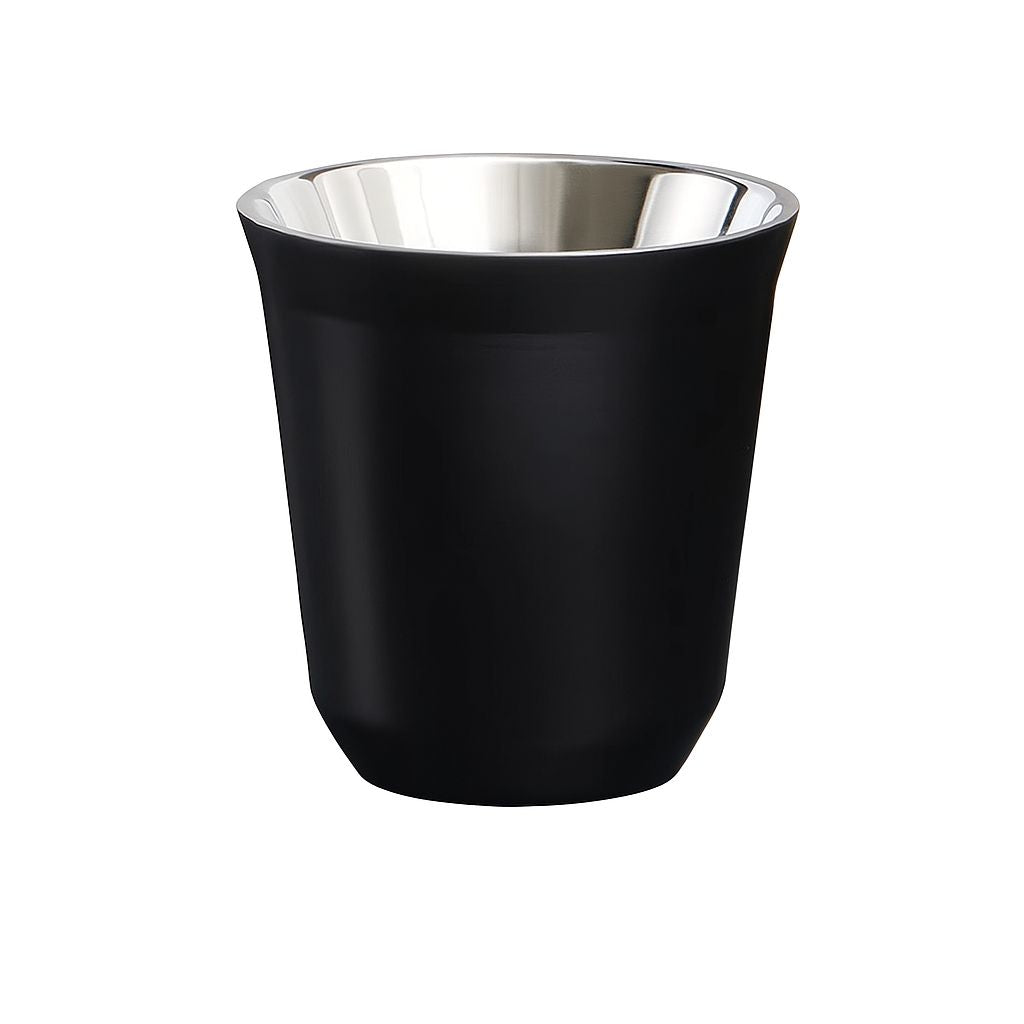 Double-Wall Stainless Steel Espresso Cup – Black Exterior