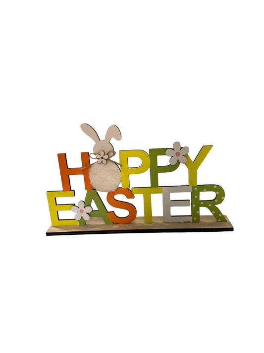 Wooden “Happy Easter” Decorative Plaque