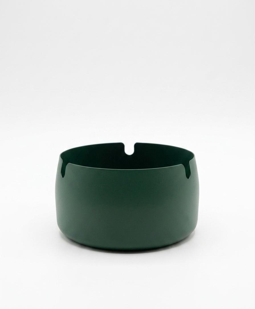 Glossy Green Metal Ashtray