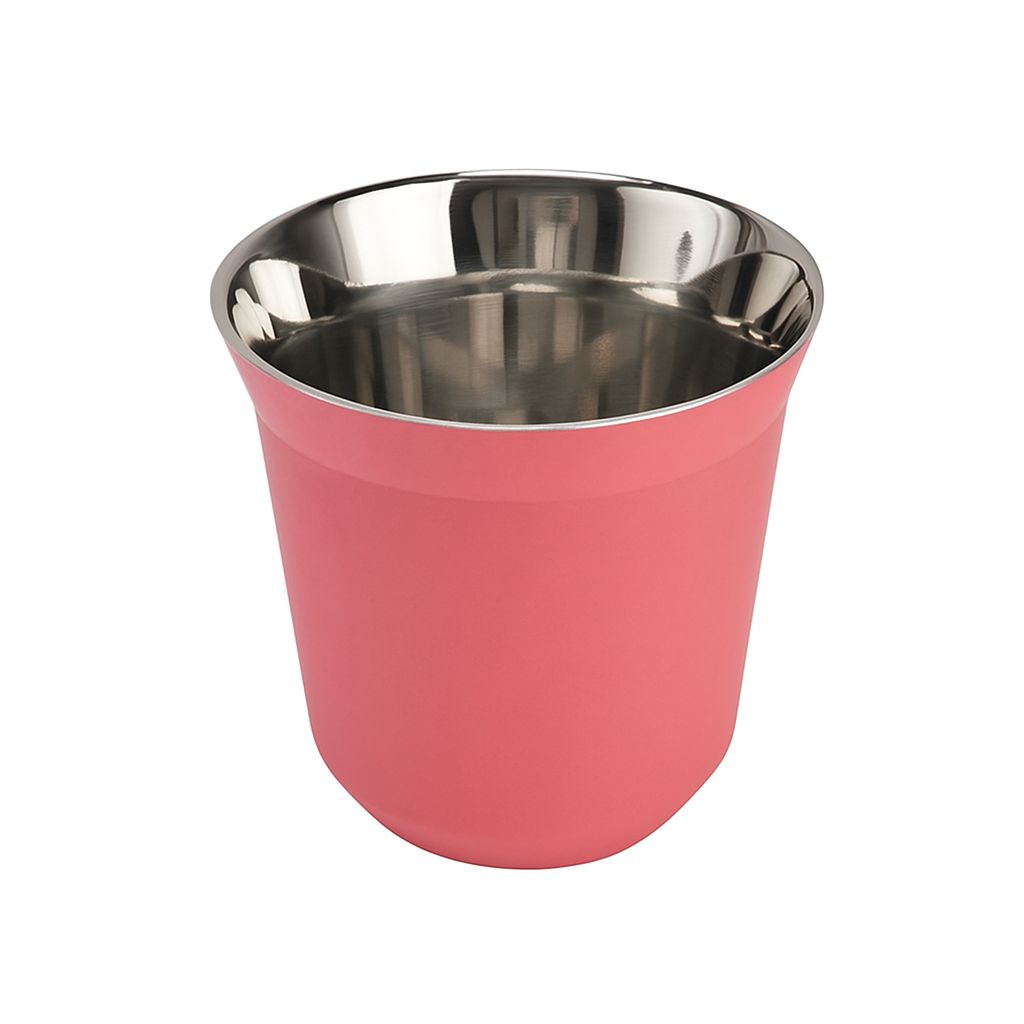 Double-Wall Stainless Steel Espresso Cup – Pink Exterior