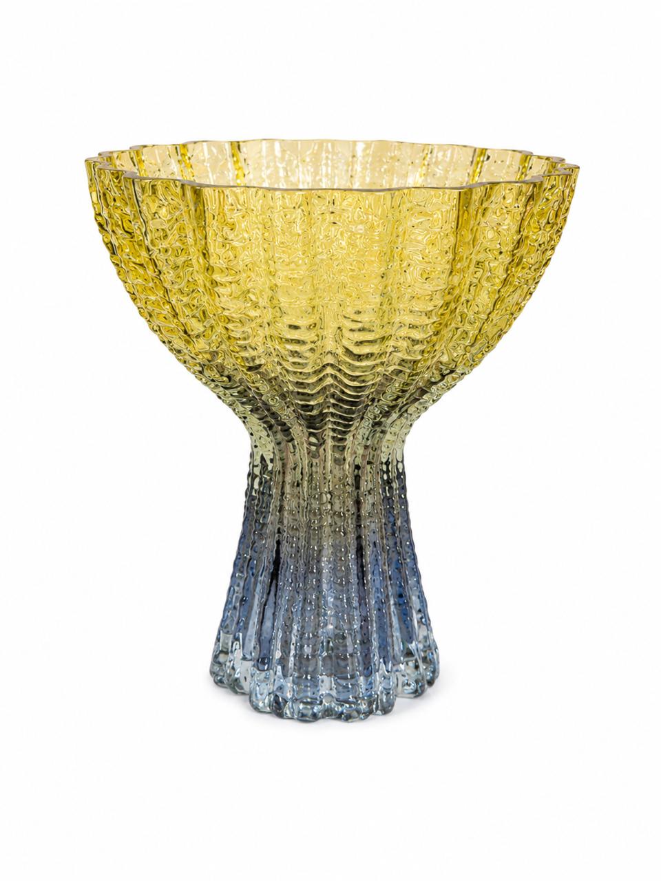 Pedestal Decorative Glass Bowl - 22cm