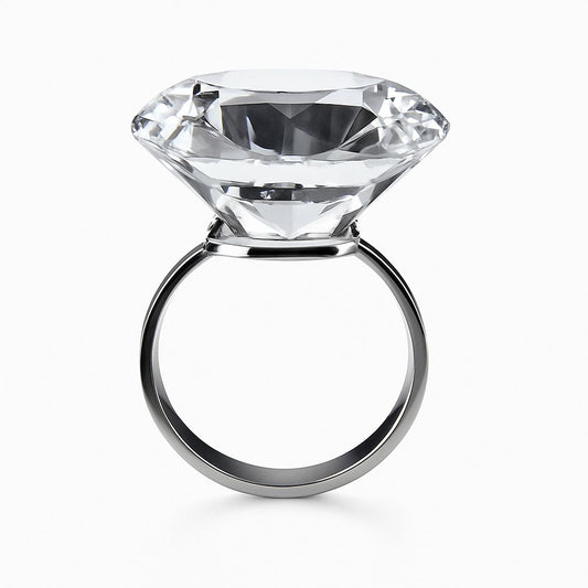 Giant Crystal Diamond Ring – Set of 6