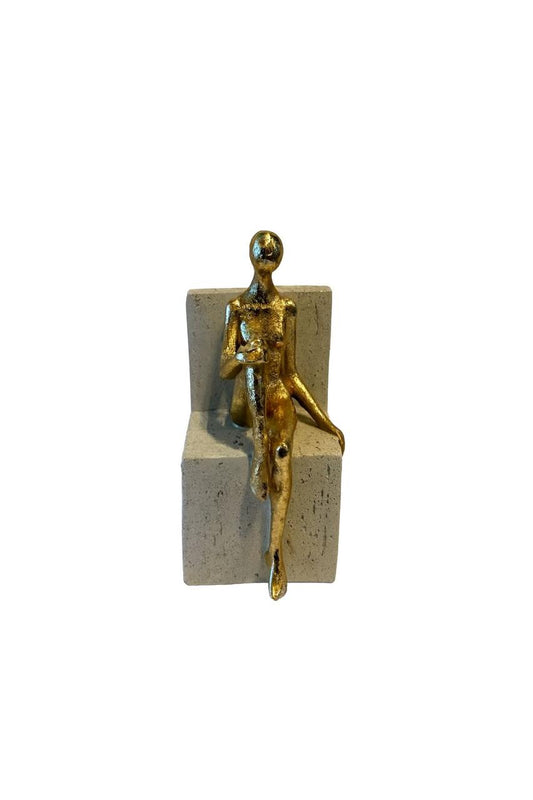 Abstract Sitting Figurine on Block
