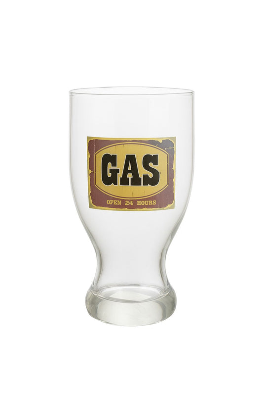 Vintage "GAS" Beer Glass – 1 Piece