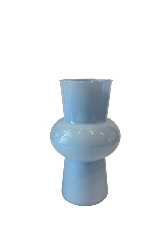 Glossy Sky Blue Modern Vase