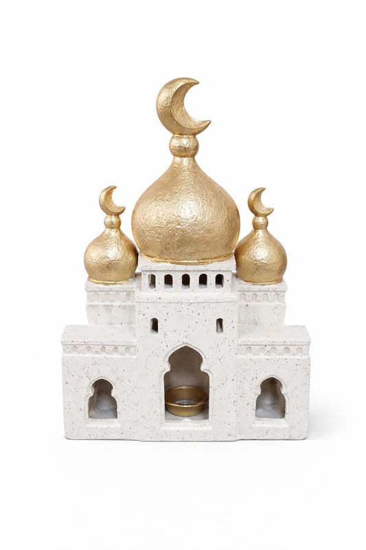 Ramadan Mosque Decorative Candle Holder with Gold Domes