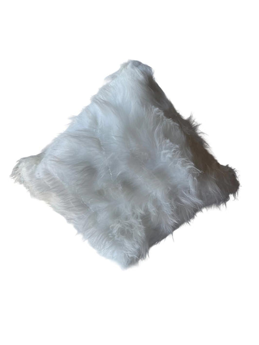 White Faux Fur Cushion