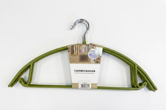 Non-Slip Green Clothes Hangers Set 5pcs