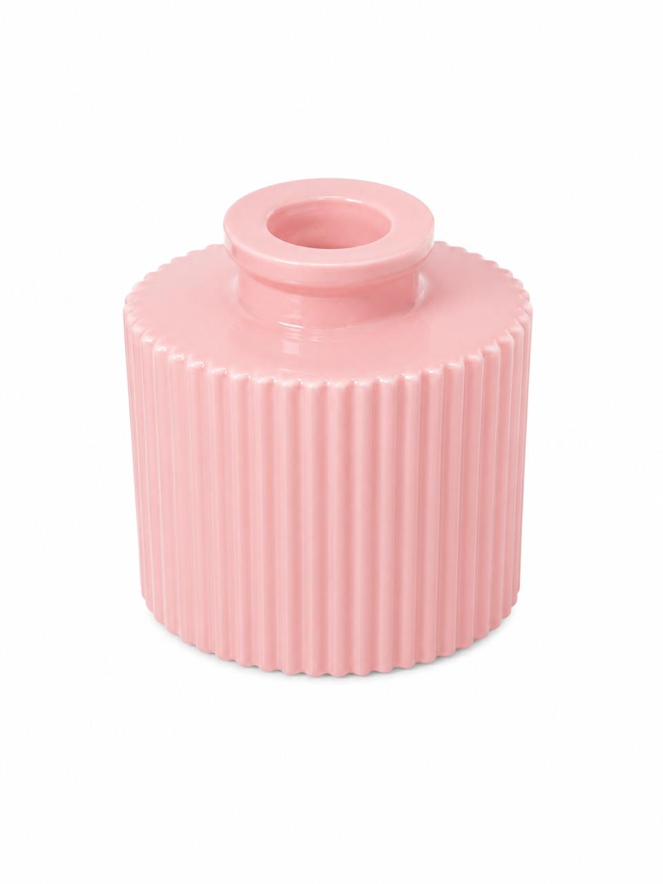Ribbed Decorative Glass Vase - 8cm